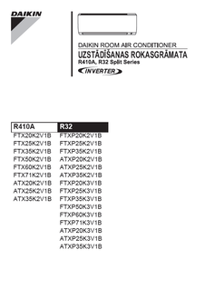 FTX20-71KV,ATX20-25KV,FTXP20-71K3,ATXP20-35K3,FTXP20-35KV,ATXP20-35KV_3PLV393185-3W_Installation manual_Latvian download